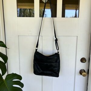 Chic Black Leather Crossbody Bag